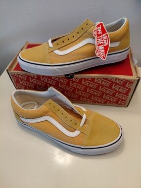 Vans Ochre & White Old Skool Sneakers 10.5